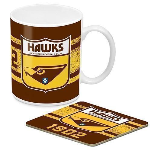 Heritage Hawks Logo - Hawthorn Hawks AFL 1st 18 Team Heritage Logo Ceramic 330ml Coffee ...