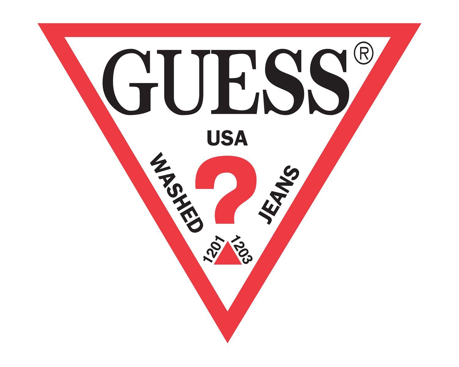 USA Red White Blue Triangle Logo - GUESS Logo, symbol, meaning, History and Evolution