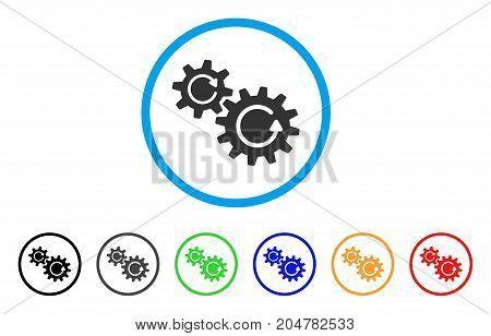 Blue and Orange with Light Blue and Red Circle Logo - 