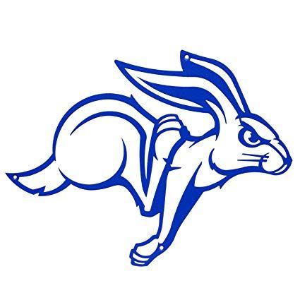 Jackrabbit Logo - Amazon.com: SDSU Jackrabbits Logo - Metal Wall Art Decor 18