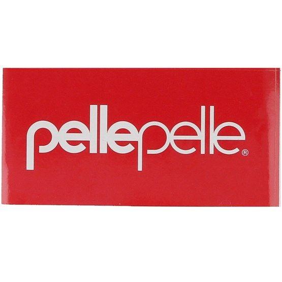 Red White Rectangle Logo - Sticker Logo White 12x6 CM Red White Pelle Accessories