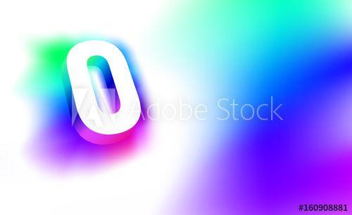 Multi Colored O Logo - Abstract Letter O. Template of creative glow 3D logo corporate