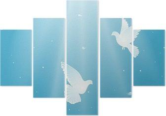 Three White Dove Logo - Three white dove Wall Mural • Pixers® • We live to change