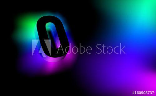 Multi Colored O Logo - Abstract letter O. Creative glow pattern 3D logo corporate style