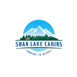 Swan Mountain Logo - Logo design for Swan Lake Cabins by DSKY. Logo Design. Logo design