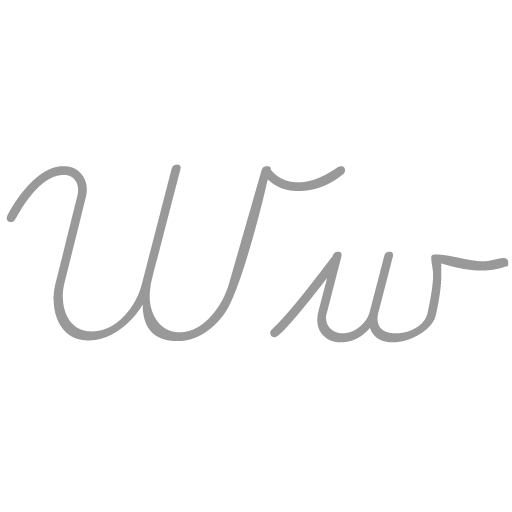 Different Things W U Letter Logo - W