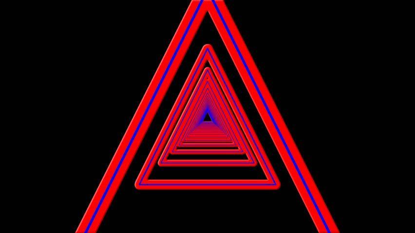 Black and Red Triangle Logo - 4k00:20Abstract Motion Background Red Triangle Tunnel Black