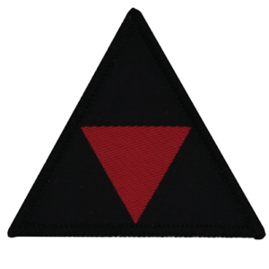 Black and Red Triangle Logo - 3rd UK Division Brigade Flash TRF - Black & Red Triangle Military ...
