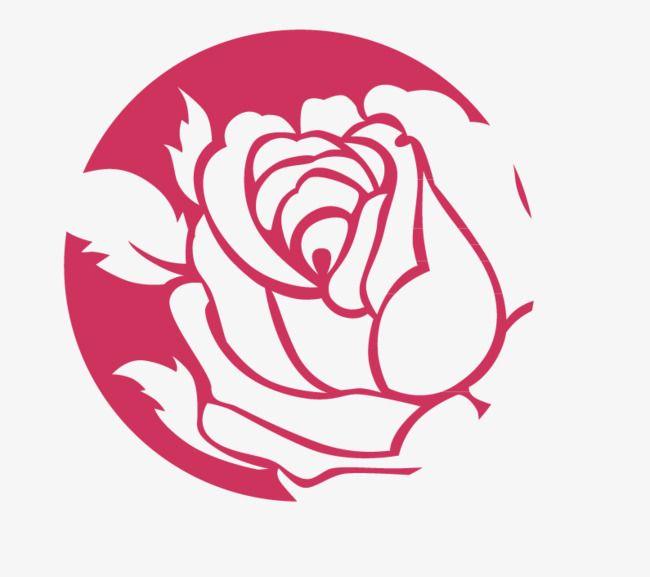 Rose as Logo - Rose Logo, Rose Clipart, Logo Clipart, Logo Element PNG Image