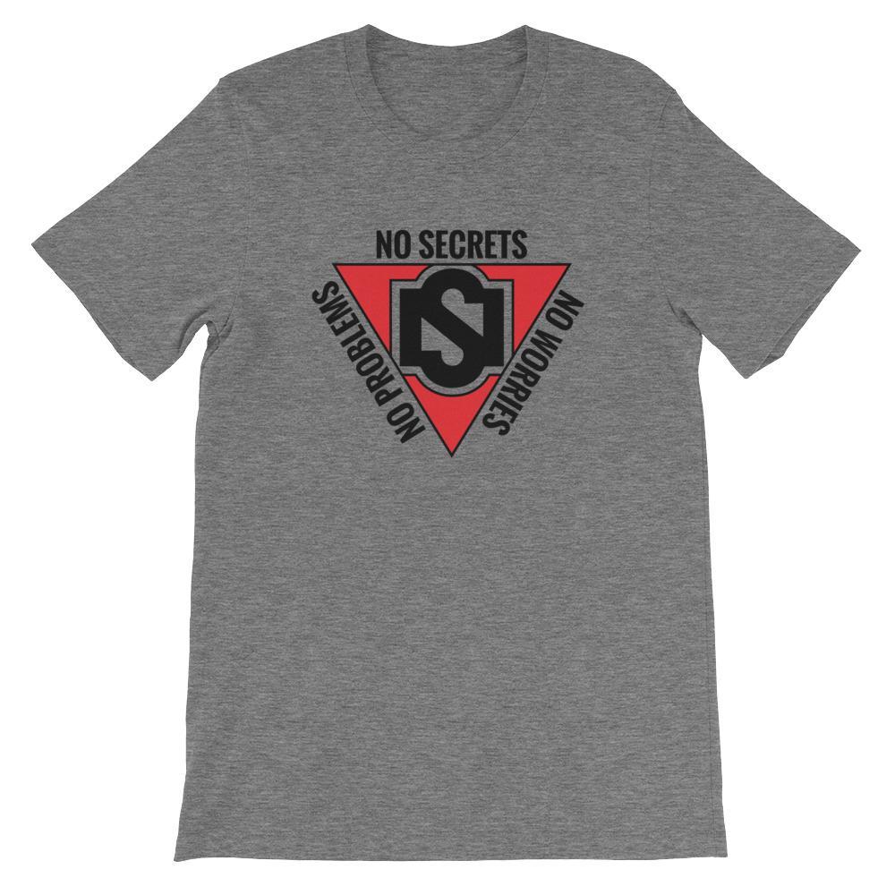 Black and Red Triangle Logo - Red Triangle Black Logo T-Shirt – No Secrets Apparel