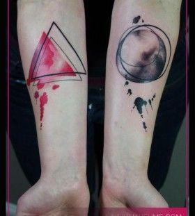 Black and Red Triangle Logo - Owal black and red triangle tattoo - TattooMagz