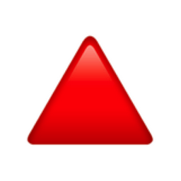 Black and Red Triangle Logo - Red Triangle Pointed Up Emoji (U+1F53A)