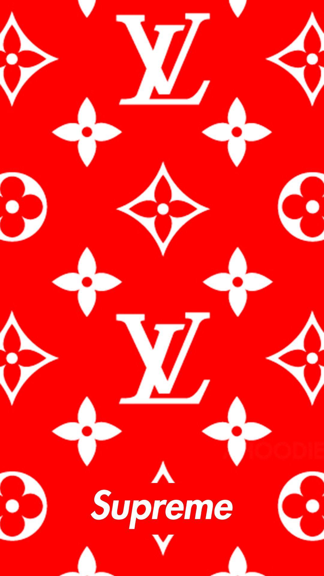 Louis Vuitton Supreme Logo - Download Supreme x louis vuitton 1080 x 1920 Wallpaper