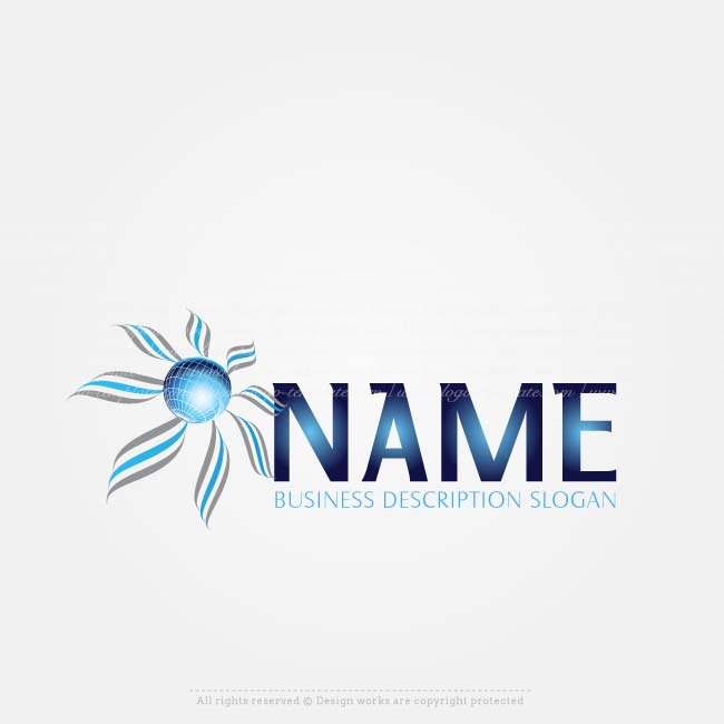 Sun Globe Logo - Create a Logo sun logo template