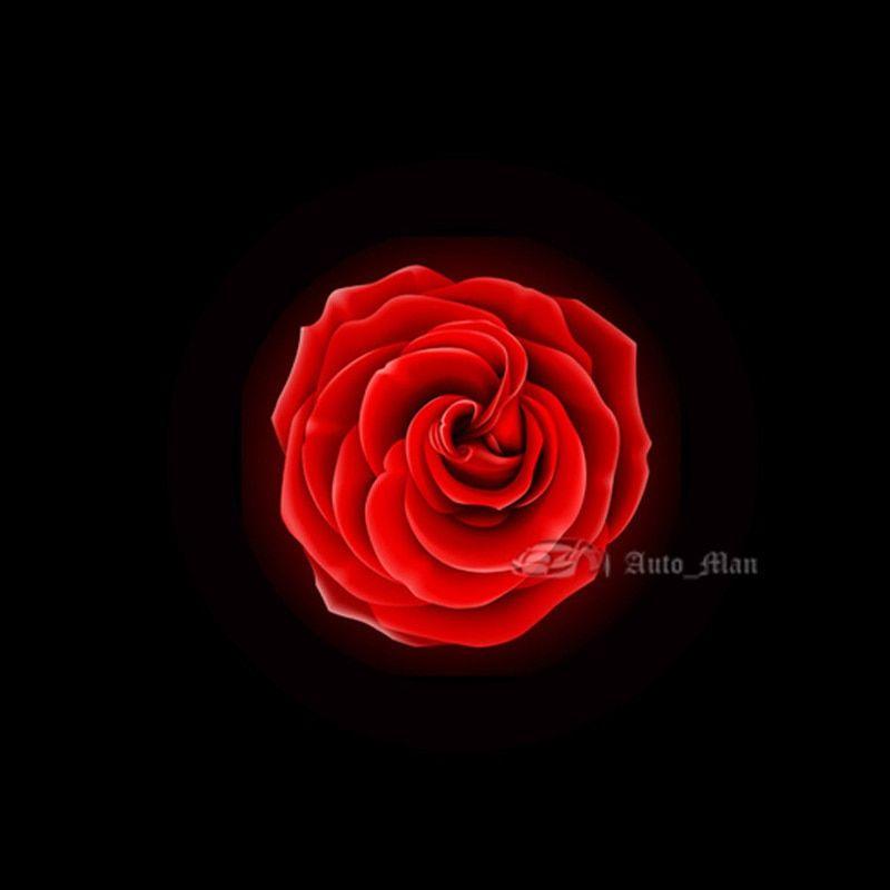 Red Rose Logo - 3D Red Rose Logo Car Cigarette Dome Roof Reading Laser Projector ...