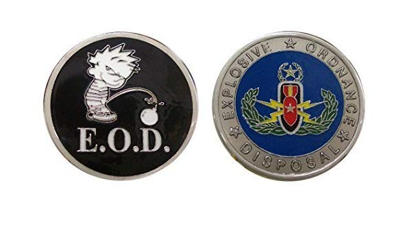EOD Logo - EOD Calvin (Explosive Ordnance Disposal) Challenge Coin