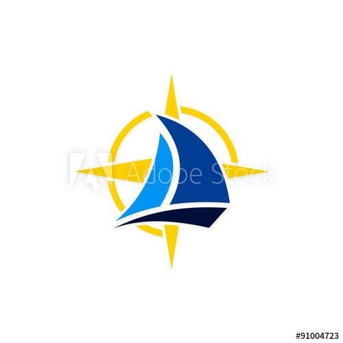 Compass Vector Logo - sailing boat star compass vector logo - Buy this stock vector and ...