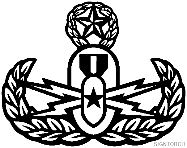 EOD Logo - Military Ordnance Disposal. ReadyToCut