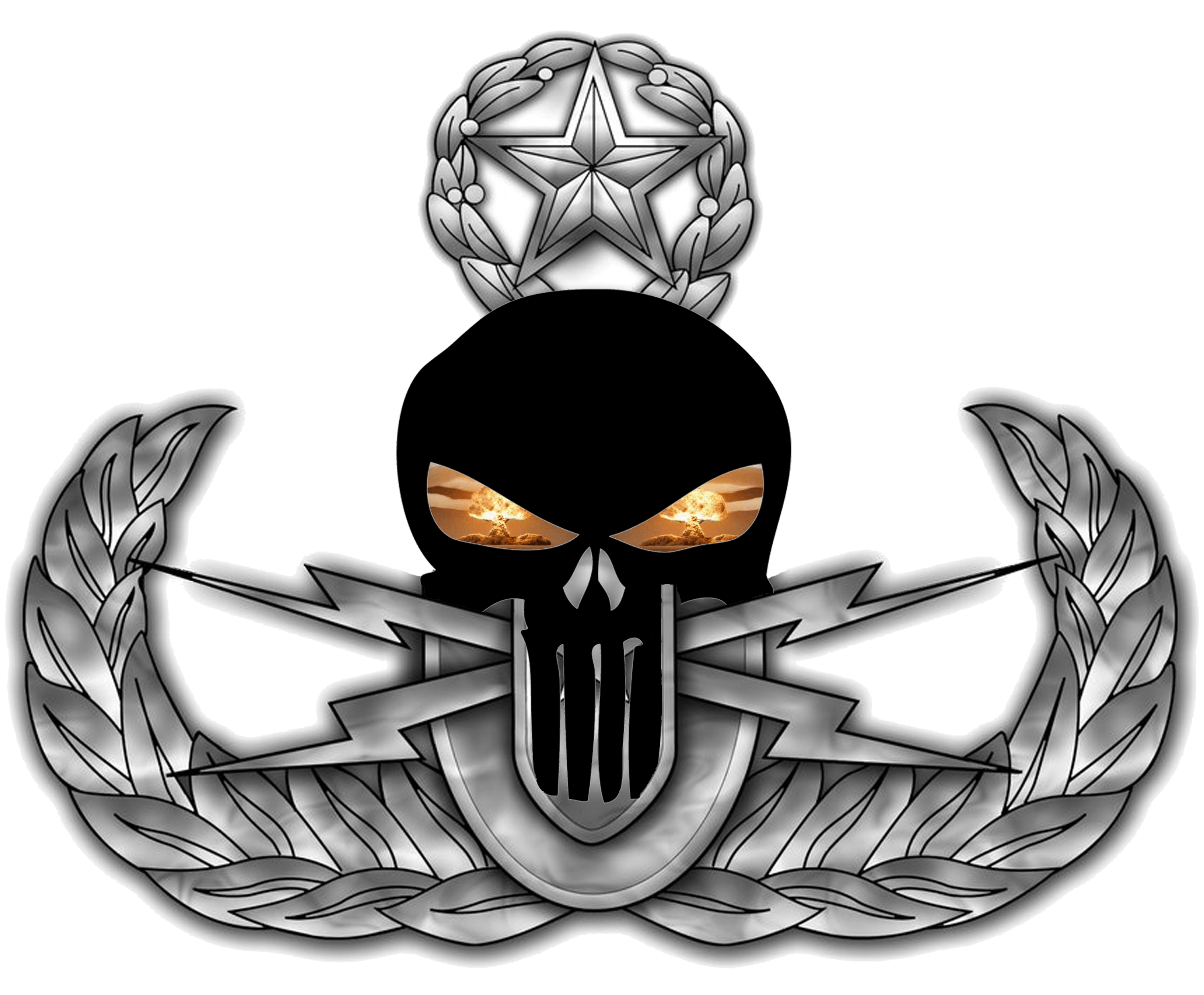 EOD Logo - Punisher Badge Decal - Crab Zone LLC