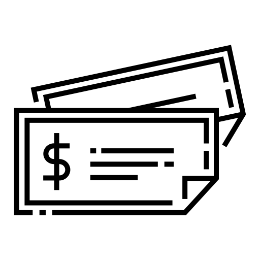 Cash Money Order Payment Logo - Banknote, cash, cheque, money order, payment, voucher icon