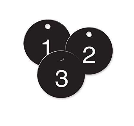 Black W Circle Logo - Amazon.com : Numbered Plastic Circle Tags - Black - Pack of 25 (1-1 ...