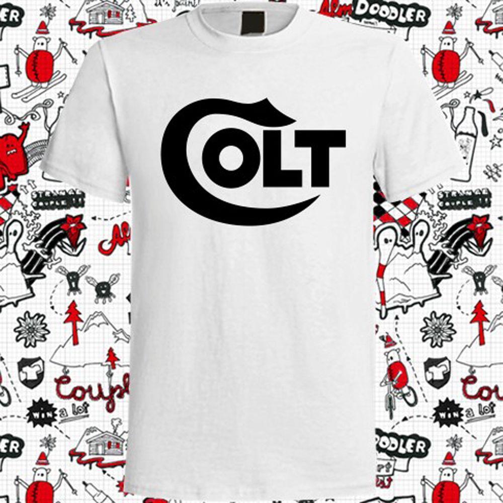Colt Firearms Logo - New Colt Firearms Gun Logo Men'S White T Shirt Size S To 3XL Of T ...