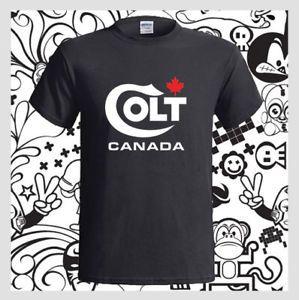 Colt Firearms Logo - COLT CANADA Logo Firearms Gun C7 Rifle AR15 Men's Black T-Shirt ...
