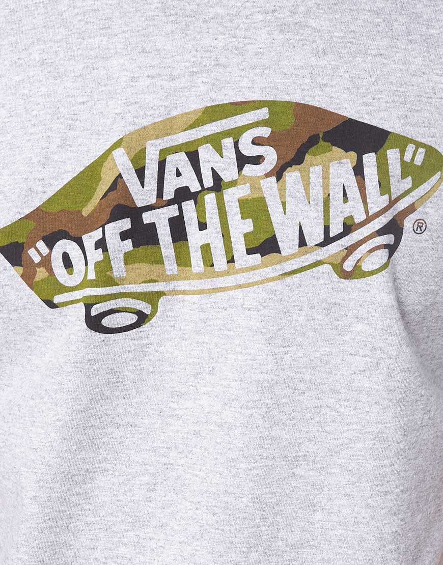 Camo Vans Logo - Vans Tshirt Camo Off The Wall Logo Print in Gray for Men - Lyst