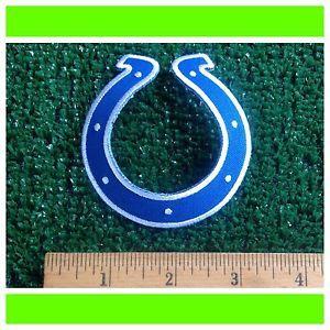 Horseshoe Football Logo - Indianapolis Colts NFL Football Sew Iron On 3.25 Blue Horseshoe