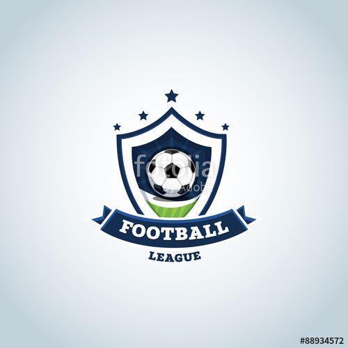 Horseshoe Football Logo - Soccer logo. Green and dark blue soccer football badge logo design
