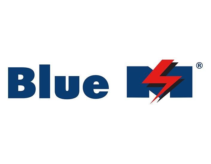 Blue M with Lines Logo - Blue M Represented By FLW, Inc