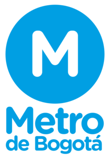Blue M with Lines Logo - Bogotá Metro