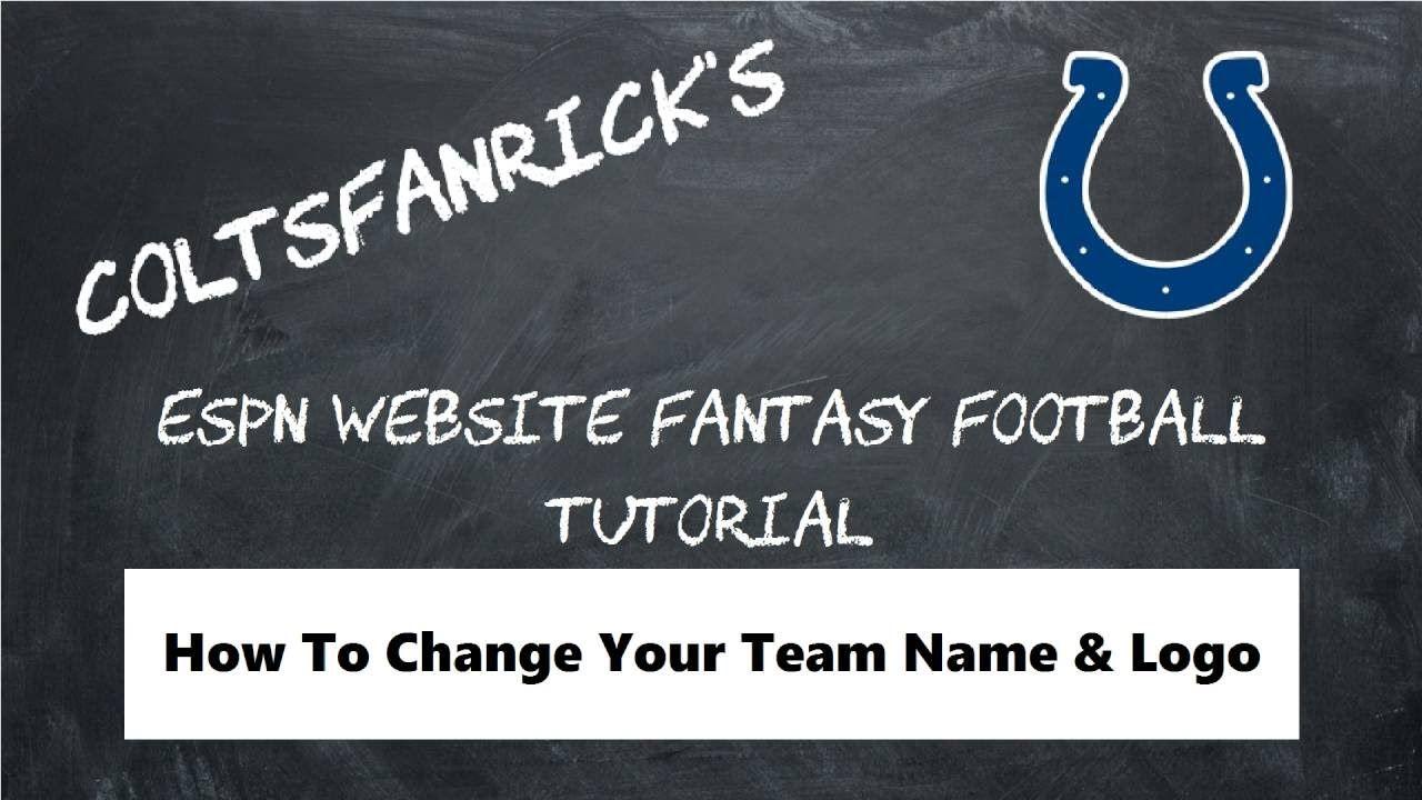 Horseshoe Football Logo - ESPN Fantasy Football; How to Change Logo and Team Name - YouTube