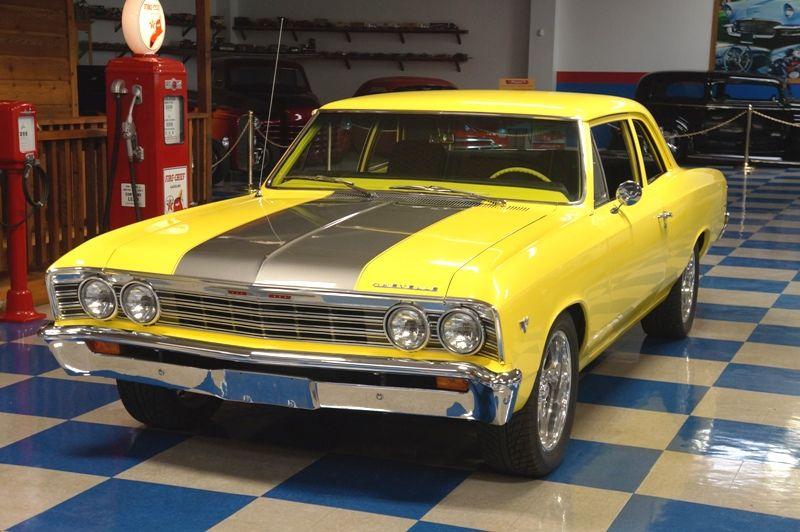 Yellow and Silver Car Logo - CHEVROLET CHEVELLE 300