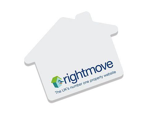 House Shaped Logo - Save on A7 House Shaped Sticky Note Printed With Your Logo