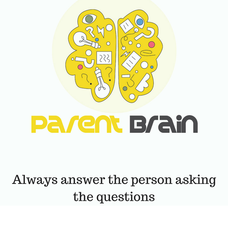 Anwser Yellow Person Logo - When interviewing answer the person asking the questions – Parent Brain