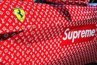 Louis Vuitton Supreme Logo - Money Kicks' Supreme x Louis Vuitton Ferrari Is Now up For Sale