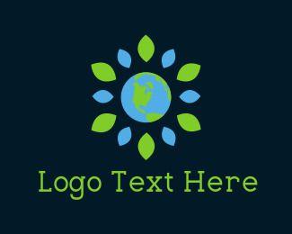 Earth Flower Logo - Earth Logo Maker | Create Your Own Earth Logo | BrandCrowd