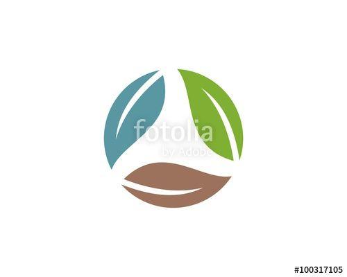 3 Leaf Logo - Circle 3 Leaf Logo Template Stock Image And Royalty Free Vector
