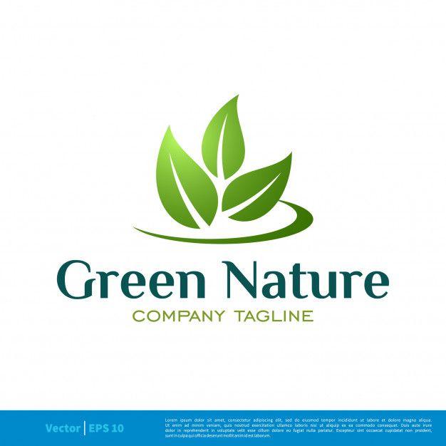3 Leaf Logo - Green leaves ecology icon vector logo template Vector