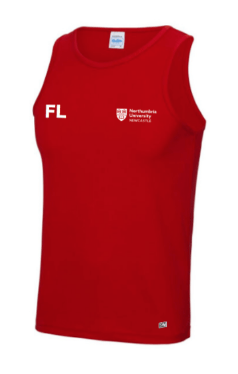 Sports Red Logo - Northumbria University Sport Red Mens Performance Vest All Print