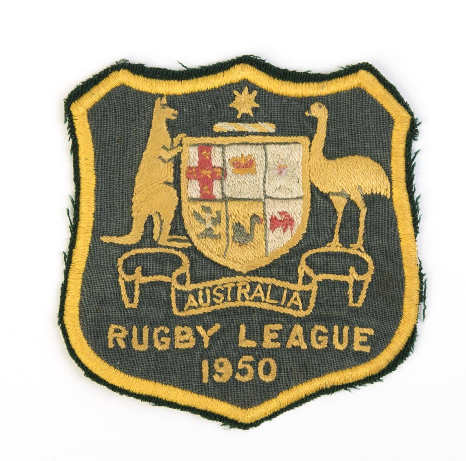 Australian Rugby League Logo - CLIVE CHURCHILL'S AUSTRALIAN RUGBY LEAGUE BADGE, with Australian