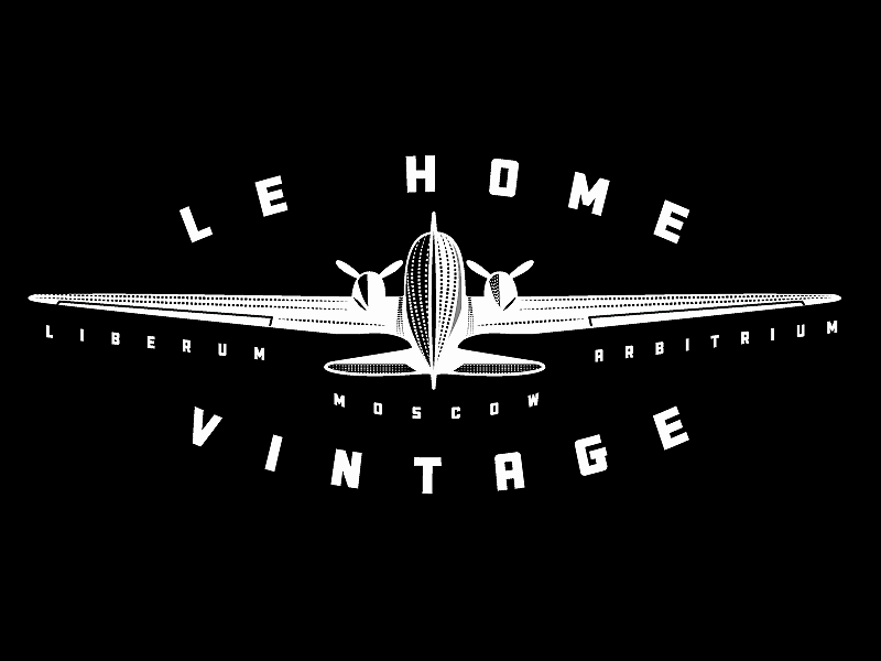 Vintage Aircraft Logo - Le Home Vintage Plane