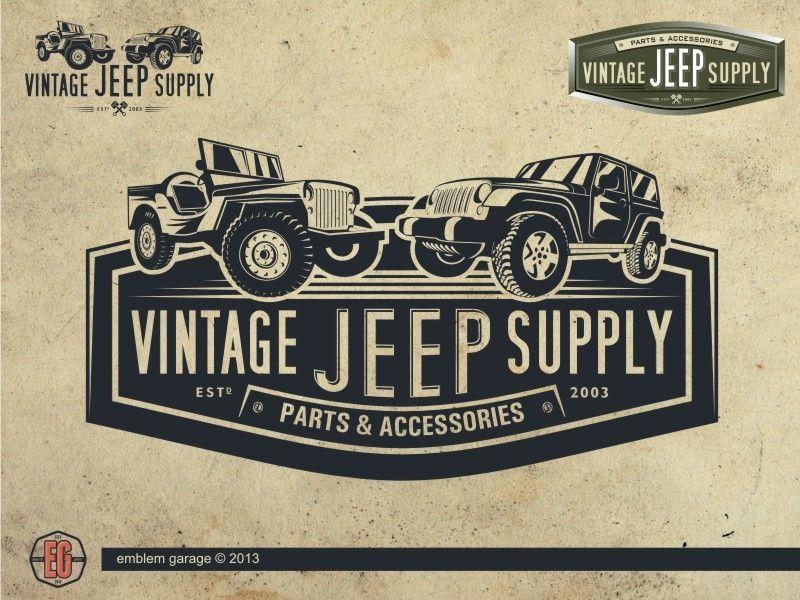 Antique Garage Logo - Vintage Jeep Supply by Emblem Garage | Dribbble | Dribbble
