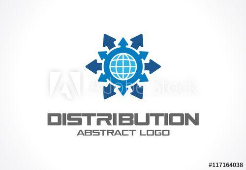 Globe with Arrow Company Logo - Abstract logo for business company. Corporate identity design