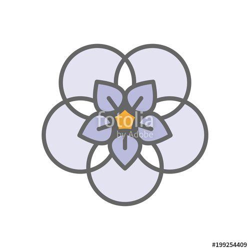Stylized Flower Logo - Forget-me-not stylized flower logo template
