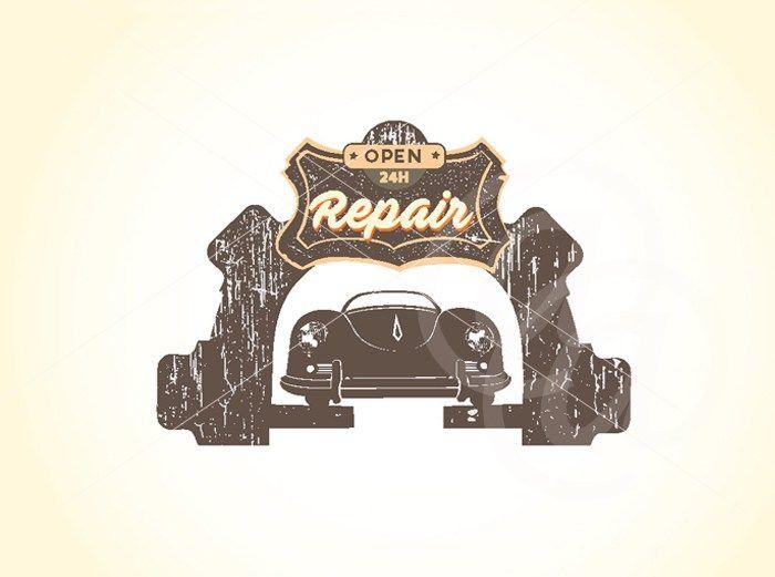 Antique Garage Logo - Vintage garage logo – DeaDia web studio