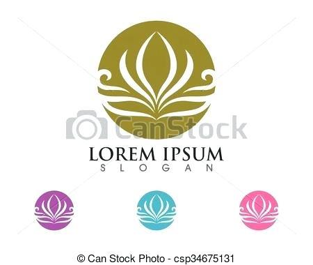 Stylized Flower Logo - Stylized Lotus Flower Logo Template Pot Design