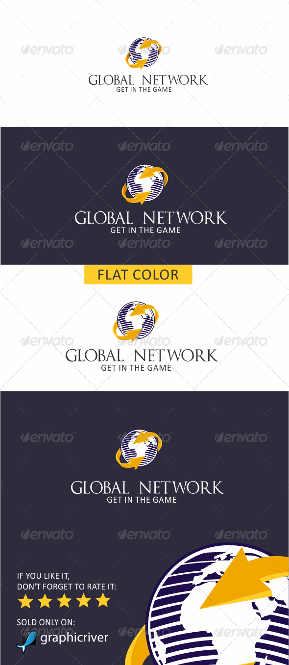 Globe with Arrow Company Logo - GLobal Network II Logo #GraphicRiver Professional, corporate, 3D