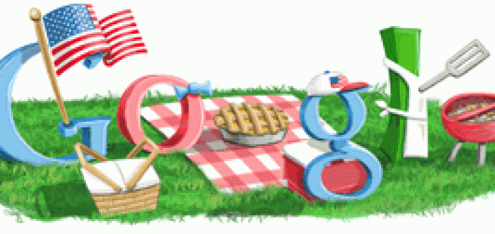 Football Google Logo - Google Doodle For USA Independence Day and 1954 Football World Cup